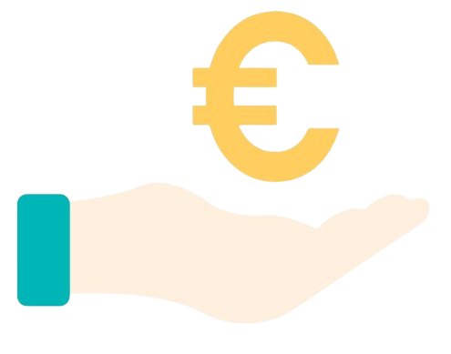 main avec euro